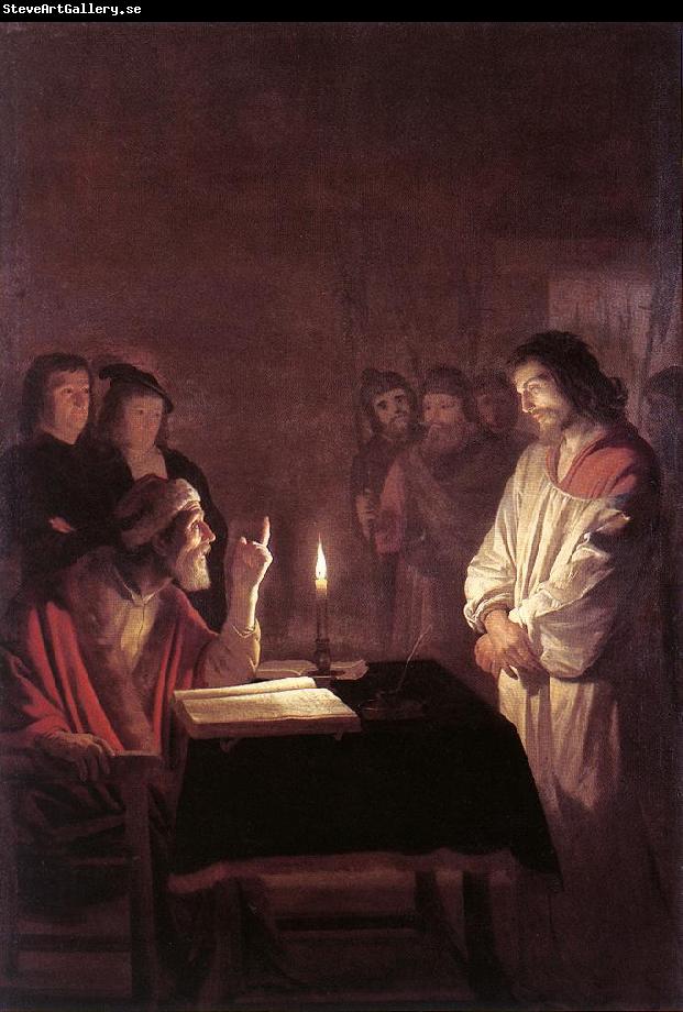 HONTHORST, Gerrit van Christ before the High Priest sg